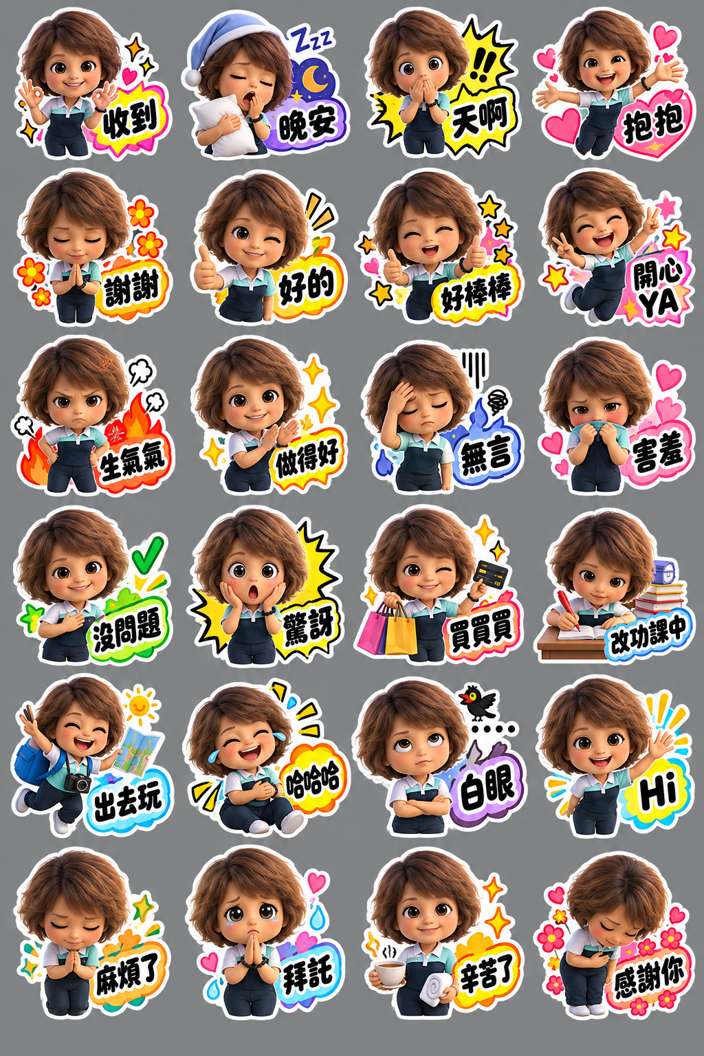 ChatGPT 3D POP 貼圖
